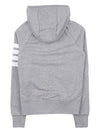 Engineered 4-Bar Stripe Loopback Jersey Knit Zip Up Hoodie Light Grey - THOM BROWNE - BALAAN 3