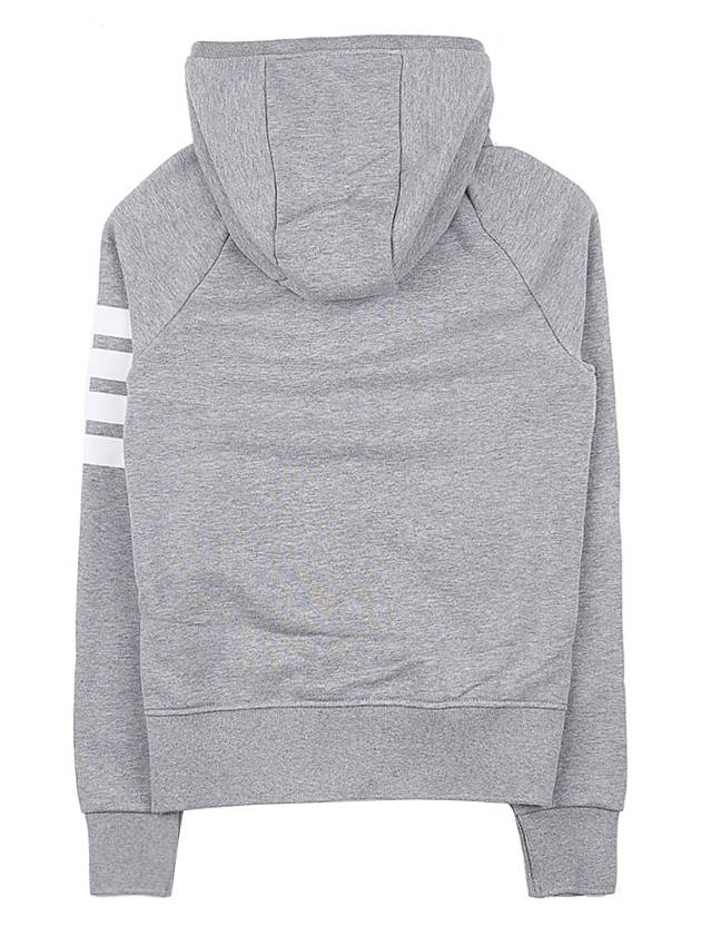 Engineered 4-Bar Stripe Loopback Jersey Knit Zip Up Hoodie Light Grey - THOM BROWNE - BALAAN 3