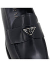 Brushed Leather Loafers Black - PRADA - BALAAN 9