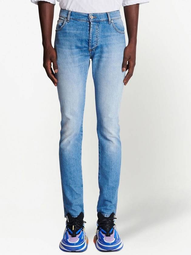 Fade Denim Jeans Blue - BALMAIN - BALAAN 5