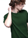 Men s LCRHK GN Linen Cable Round Half Knit Green - CHANCE'S NOI - BALAAN 8