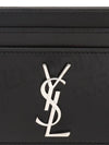 Monogram Card Case in Smooth Leather Black - SAINT LAURENT - BALAAN 5