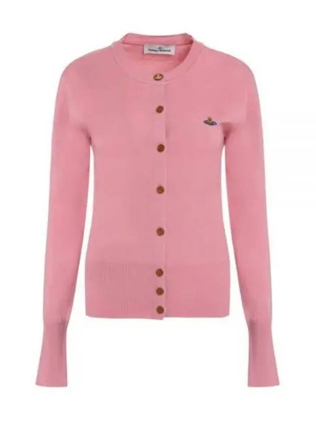 Bea Logo Wool Cardigan Pink - VIVIENNE WESTWOOD - BALAAN 2