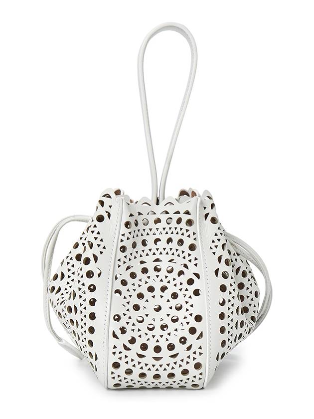 Rose Marie 16 Punching Bucket Bag White - ALAIA - BALAAN 3