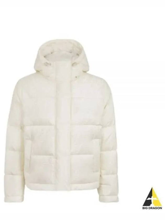 Monogram Technical Fabric Down Jacket White - FENDI - BALAAN 2