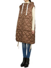 Sisoft Double-Sided Drawstring Hood Padded Long Vest Brown - MAX MARA - BALAAN 8