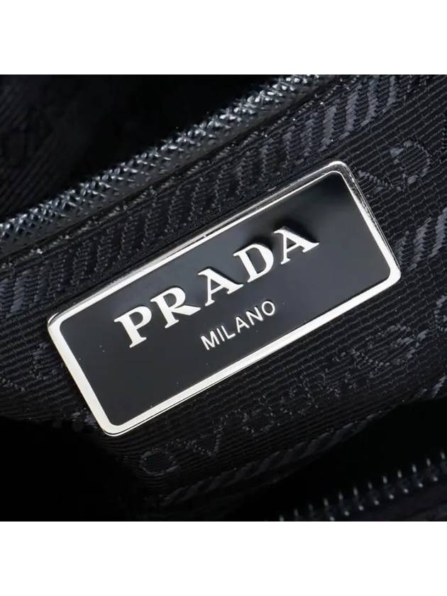 Triangle Logo Re-Nylon Pocket Cross Bag Black - PRADA - BALAAN 7