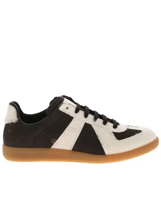 Men's Replica German Army Low Top Sneakers Black - MAISON MARGIELA - BALAAN 1