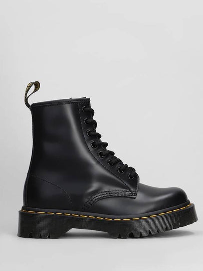 1460 Bex Smooth Leather Platform Worker Boots Black - DR. MARTENS - BALAAN 2