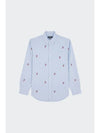 All Over P-Wing Classic Fit Long Sleeve Shirt Light Blue - POLO RALPH LAUREN - BALAAN 2