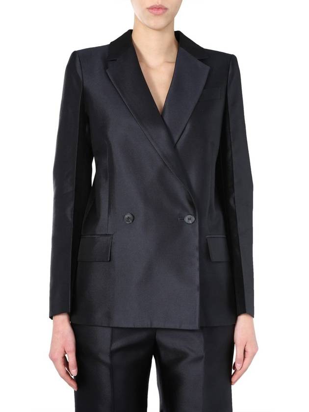 double silk blazer jacket navy - GIVENCHY - BALAAN 2