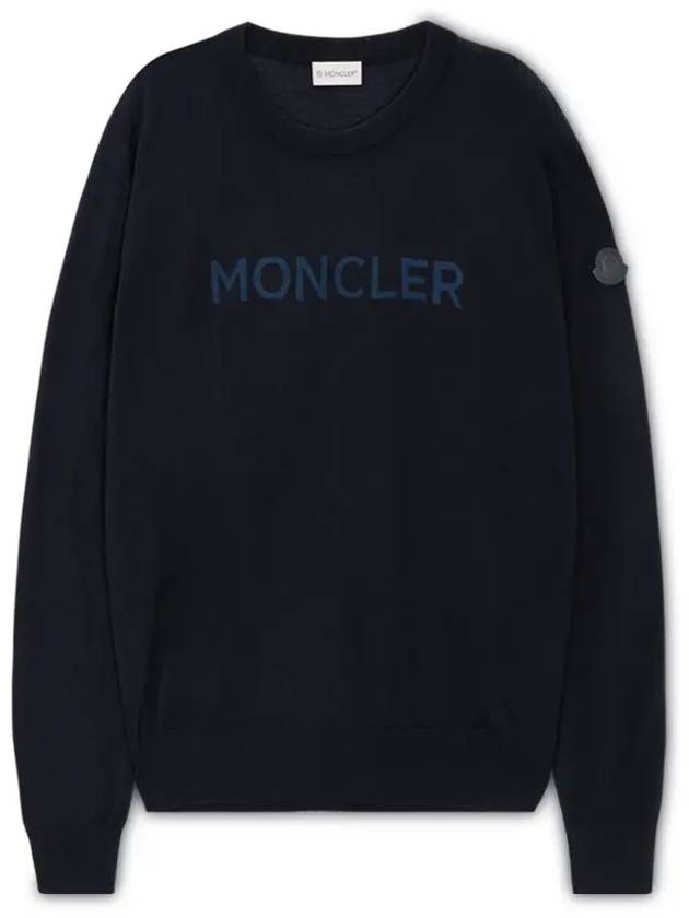 Men s Girocolo Navy Knit 9C00011 M1180 742 - MONCLER - BALAAN 3