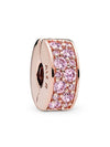 Shining Elegance Clip Bracelet Charm Rose Gold - PANDORA - BALAAN 1