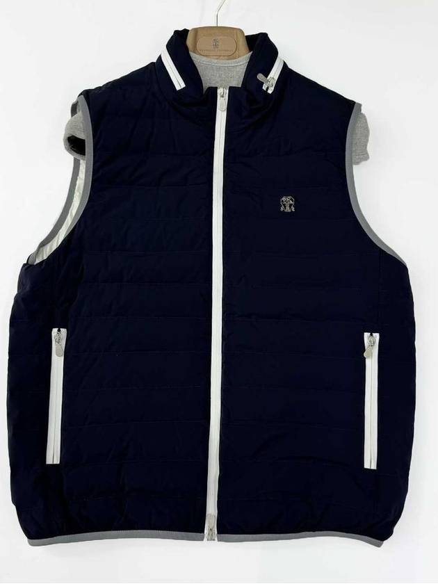 Logo vest dark navy - BRUNELLO CUCINELLI - BALAAN 1