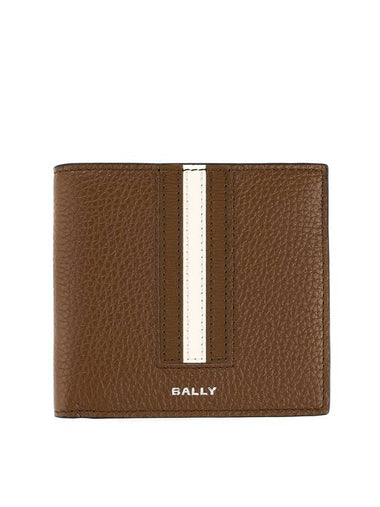 Ribon Bifold Half Wallet Brown - BALLY - BALAAN 1