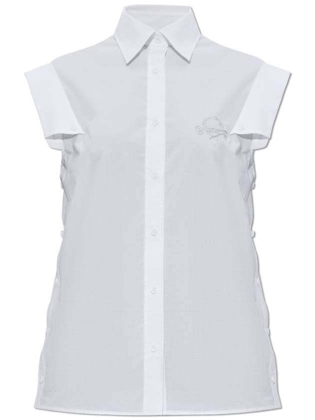 Moschino Sleeveless Shirt, Women's, White - MOSCHINO - BALAAN 1