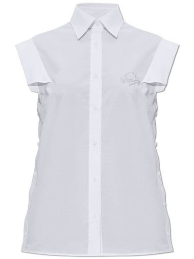 Moschino Sleeveless Shirt, Women's, White - MOSCHINO - BALAAN 1