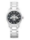 G Timeless Bee Metal Silver Watch Black - GUCCI - BALAAN 3