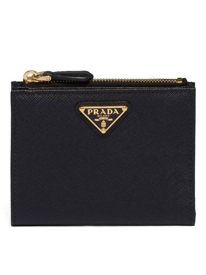 Small Saffiano Half Wallet Black - PRADA - BALAAN 2