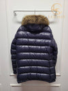 Used luxury goods Lewis It 4 Montclair navy glossy raccoon fur Cluny padded jumper - MONCLER - BALAAN 5