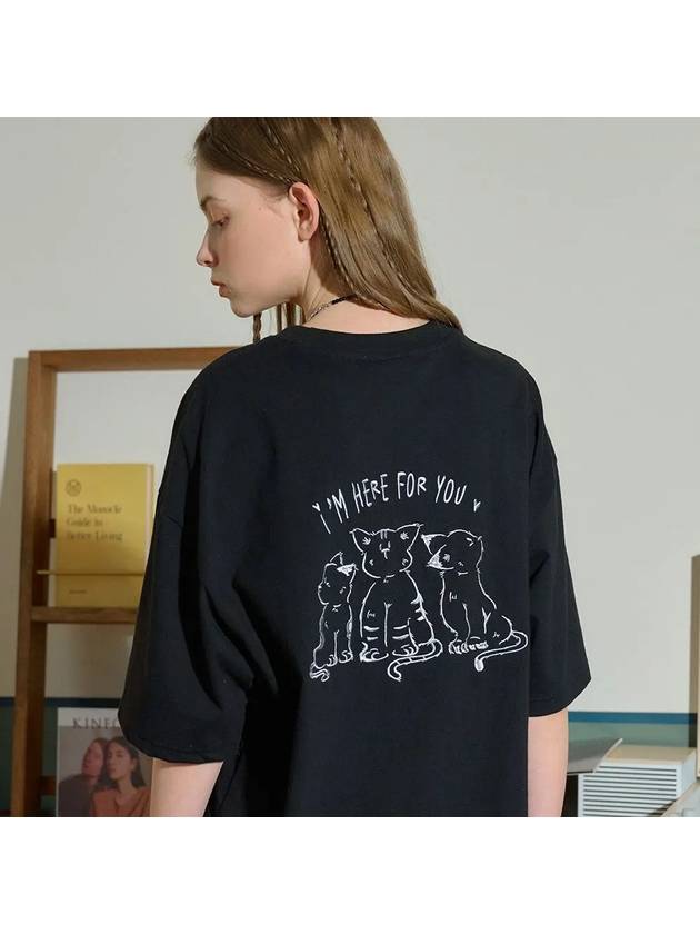 CAT FOR YOU embroidery short sleeve t-shirt black - CPGN STUDIO - BALAAN 1