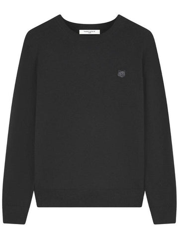 Fox Head Patch Regular Knit Top Black - MAISON KITSUNE - BALAAN 1