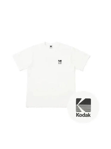 KODAK Apparel big logo semi overfit short sleeved T shirt white - KODO - BALAAN 1