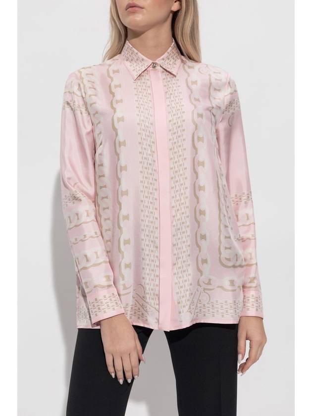 Versace Silk Shirt With Concealed Placket, Women's, Pink - VERSACE - BALAAN 3