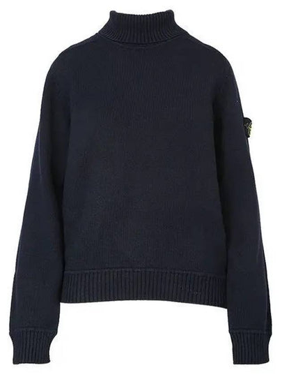 Kids Winter Cotton Turtleneck Navy - STONE ISLAND - BALAAN 2