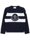 Kids Big Logo Wool Knit Navy 9C00002 M1241 750 8 10A - MONCLER - BALAAN 3