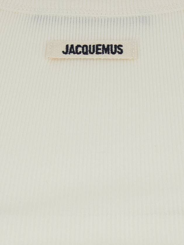 Short Sleeve T-Shirt 241JS158 2032 100 WHITE - JACQUEMUS - BALAAN 4