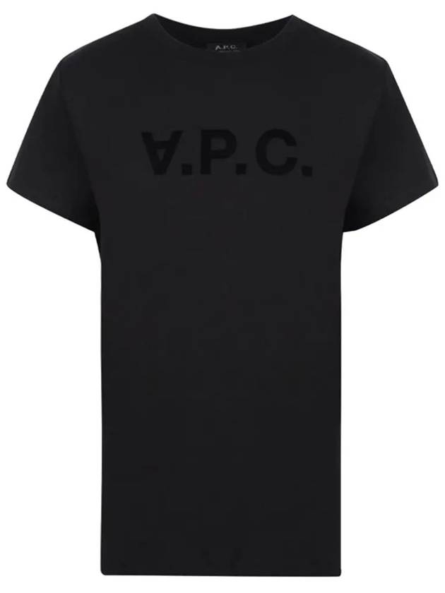 VPC Logo Organic Cotton Short Sleeve T-Shirt Black - A.P.C. - BALAAN 3