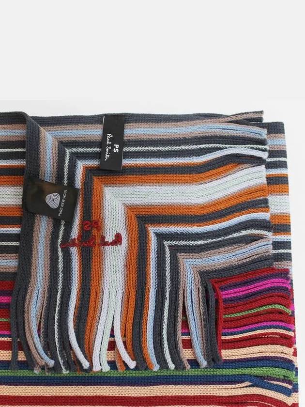 Spectrum Stripe Muffler Burgundy - PAUL SMITH - BALAAN 6