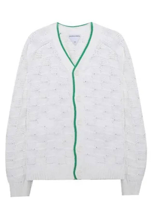 Intrecciato pattern mix cotton cardigan men - BOTTEGA VENETA - BALAAN 1