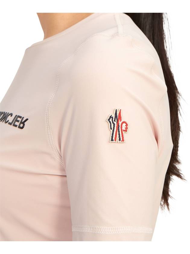 Logo Short Sleeve T-Shirt Light Pink - MONCLER - BALAAN 8