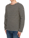 Minquiers Modern Stripe Long Sleeve T-Shirt Noir - SAINT JAMES - BALAAN 3