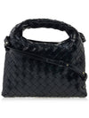 Intrecciato Mini Hop Tote Bag Black - BOTTEGA VENETA - BALAAN 2