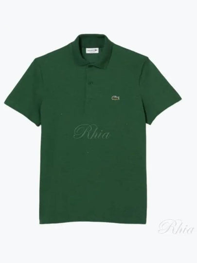 Men's Regular Fit Logo Short Sleeve Polo Shirt Green - LACOSTE - BALAAN 2