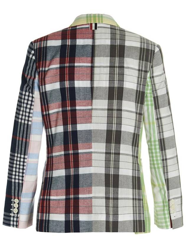 Women's Fun Mix Madras Classic Sports Jacket - THOM BROWNE - BALAAN 3