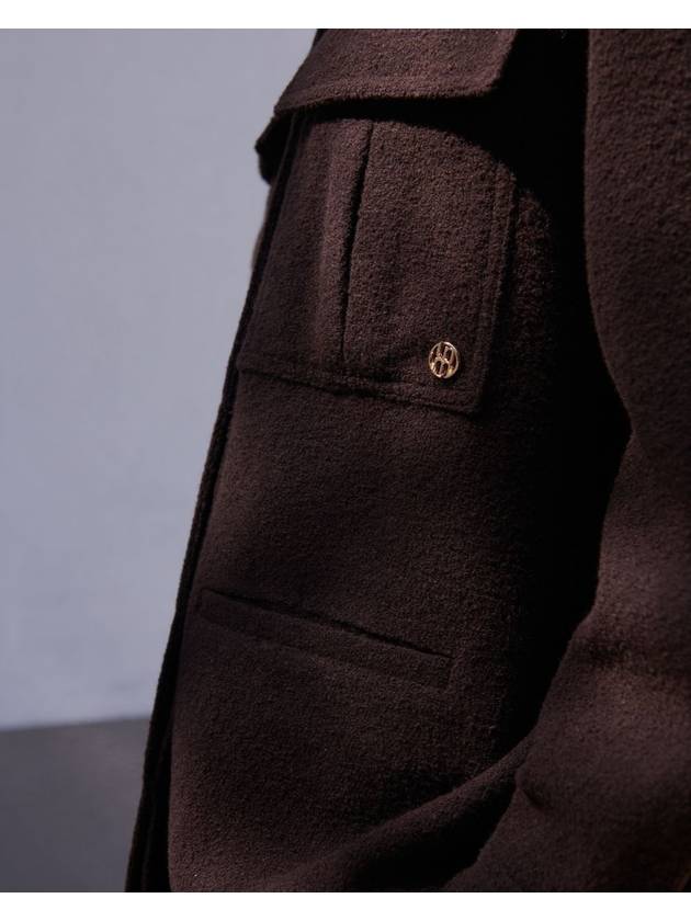 shirt detail wool jacket brown - UNMUTE - BALAAN 7