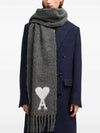 Muffler Scarf USF422AW0054 061 DARK GRAY - AMI - BALAAN 4