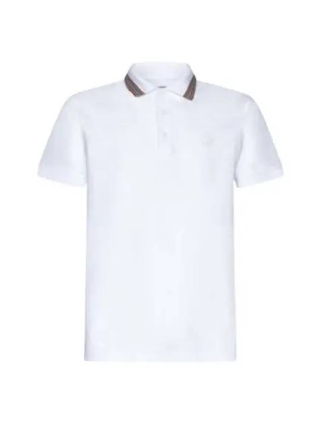 Cotton Polo Shirt White - BURBERRY - BALAAN 2