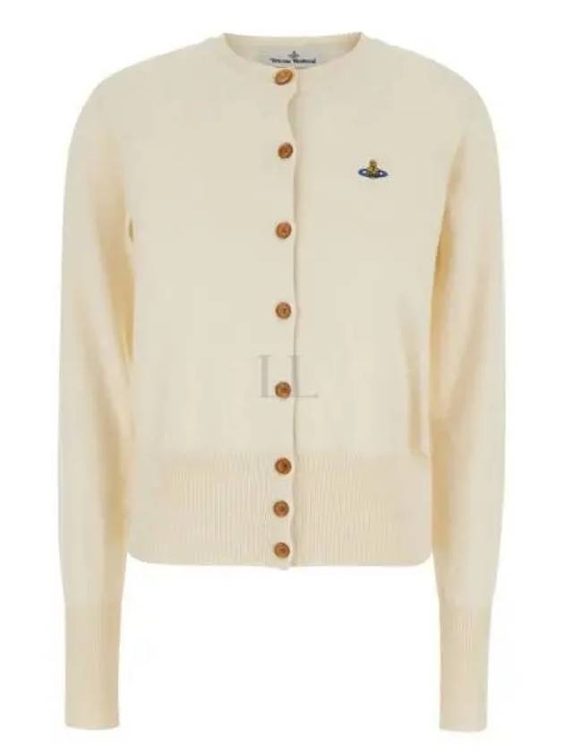 Logo Patch Cardigan Off White - VIVIENNE WESTWOOD - BALAAN 2