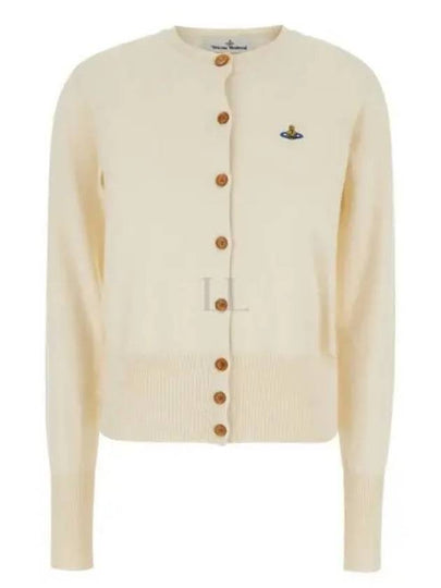 Logo Patch Cardigan Off White - VIVIENNE WESTWOOD - BALAAN 2