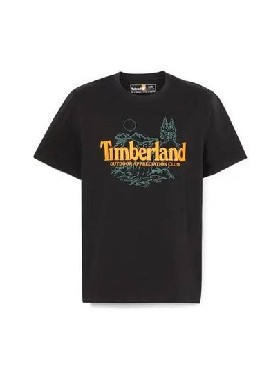 Men's Natural Logo Graphic Short Sleeve T-Shirt Black - TIMBERLAND - BALAAN 2