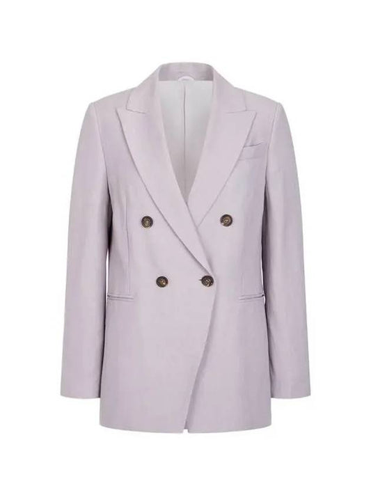 Shimaeul 8th Anniversary 10 ePoint 9 8 Women s Peaked Lapel Rayon Double Jacket Light Purple 270044 - BRUNELLO CUCINELLI - BALAAN 1