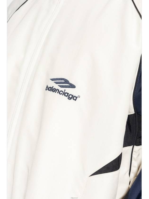 3B Sports Icon Medium Fit Track Jacket White - BALENCIAGA - BALAAN 3