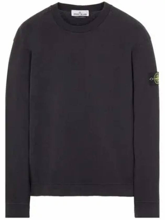 Men's Wappen Patch Crew Neck Sweatshirt Black - STONE ISLAND - BALAAN 2