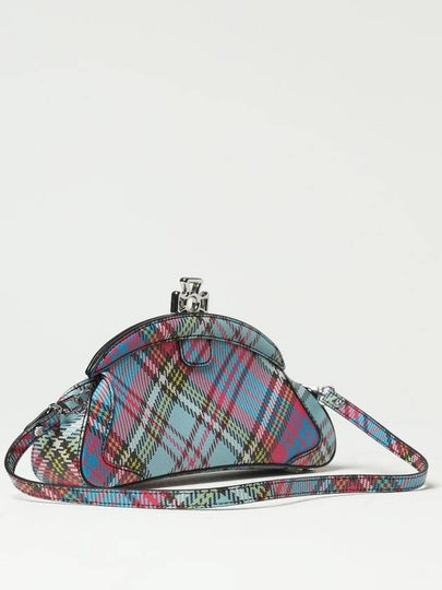 Clutch Amber Vivienne Westwood in pelle vegana con motivo tartan - VIVIENNE WESTWOOD - BALAAN 2