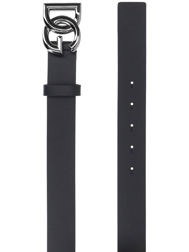 Logo Leather Belt Black - DOLCE&GABBANA - BALAAN 3